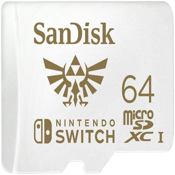 SanDisk 64GB microSDXC UHS-I Memory Card Licensed for Nintendo Switch, White - 100MB/s, Micro SD Card - SDSQXBO-064G-AWCZA