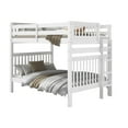 thumbnail image 2 of Bedz King Bunk Beds Full over Full Mission Style with End Ladder, White, 2 of 9
