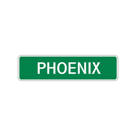 Phoenix Boys Letter Printed Label Indoor Outdoor Children Name Wall Plaque Decoration Aluminum Sign 4"x13.5"
