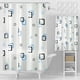 thumbnail image 1 of Juego de 8 cortinas de ducha impermeables y gruesas con ganchos | Forro de plástico para cortina de baño de 180 x 120 cm | Resistente al moho y al desgarro, instalación sin perforaciones | Ideal, 1 of 6