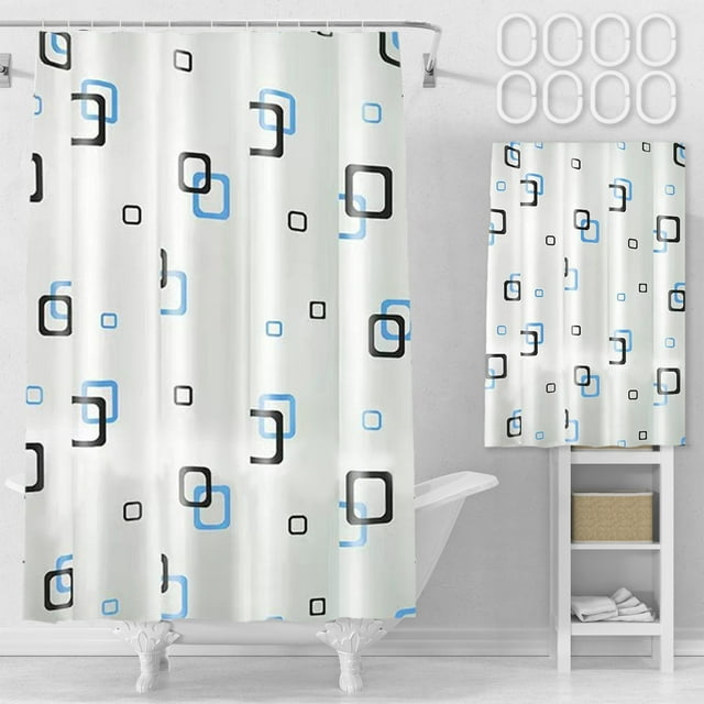 CaiYueKe Rideau de Douche Imperméable Doublure en Plastique pour Salle de Bain, Robuste, Résistant à la Moisissure, Crochets à Oeillets Inclus, Installation Facile, Antidérapant, Rideau de Bain pour Baignoire, VR, Hôtel, Dortoir, Déco Maison, Cloison