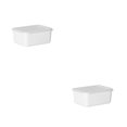 thumbnail image 4 of Bewildely Contenedor de plástico de alimentaria con tapa transparente: seguridad y frescura Contenedores fáciles de ubicar Blanco 1 pieza Blanco PC 1 2piezas, 4 of 6
