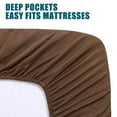thumbnail image 5 of PiccoCasa Soft Microfiber Fitted Sheet Large Pocket,Twin,Coffee Color,1 Pcs, 5 of 7