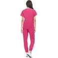 thumbnail image 3 of Hey Collection Womens Stretch Colorful V-Neck Jogger Scrubs Set, Medical Nursing Tops with Four Pocket Scrubs Jogger Pants, 3 of 4