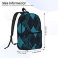 thumbnail image 2 of 17in Backpack With Pocket Adjustable Shoulder Strap Large Capacity Zipper Opening And Closing Double Pull Head Zipper For Work Travel Sports Argyle Plaid Darkturquoise_4, 2 of 8