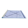thumbnail image 2 of Ahgly Company Machine Washable Indoor Round Solid Blue Modern Area Rugs, 7' Round, 2 of 4
