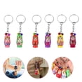thumbnail image 3 of 6Pcs Wood Matryoshka Russian Dolls Key Rings Decorative Pendants Random Style, 3 of 8