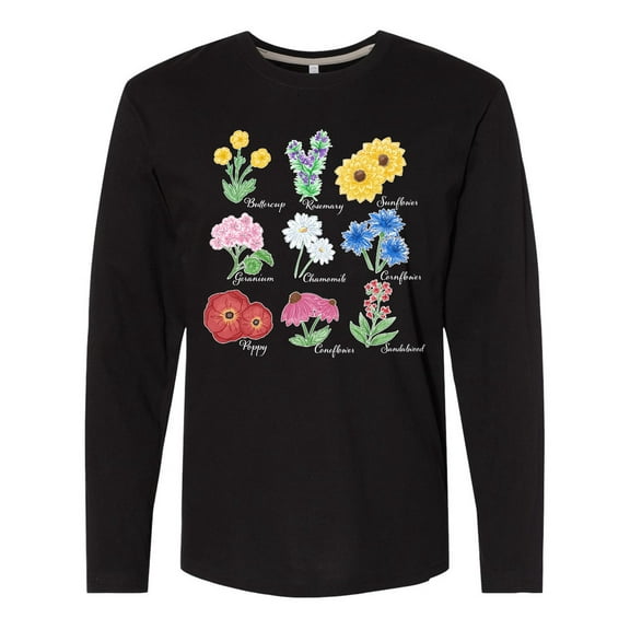 Inktastic Wild Flower Chart Long Sleeve T-Shirt