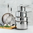 thumbnail image 2 of Tramontina Signature Tri-Ply Base Stainless Steel 10-Piece Cookware Set with Lids, Dutch Oven, Pots & Pans Kitchen Set, Induction-Ready, Oven-Safe, Dishwasher-Safe, 2 of 9