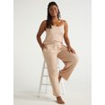 thumbnail image 2 of Joyspun Women's Ribbed Knit Pull On Sleep Pants, Sizes S to 3X, 2 of 6