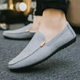 thumbnail image 3 of Men's Slip-On Loafers - Breathable Slip-Resistant Sole, Semi-Formal Slip-Resistant Shoes for Hiking, Office, Daily Wear & All-Season Comfort, Round Toe Design with Golden-Tone Accent - Casual, 3 of 8