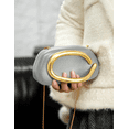 thumbnail image 4 of TKWEO Women's PU Leather, Marble Acrylic Clutch Evening Bag, Silver, 4 of 4