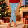 thumbnail image 6 of YAYUBA Girls' Christmas Pants Elk Print Legging Xmas Tree Casual Leggings Santa Claus Colored Lights Trousers, 6 of 6