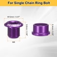 thumbnail image 2 of Uxcell 10pcs Single Chain Ring Bolts M8 Aluminum Alloy Bike Chainwheel Screws, Purple, 2 of 7
