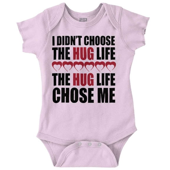 Didnt Choose the Hug Life it Chose Me Bodysuit Jumper Girls Infant Baby Brisco Brands 12M