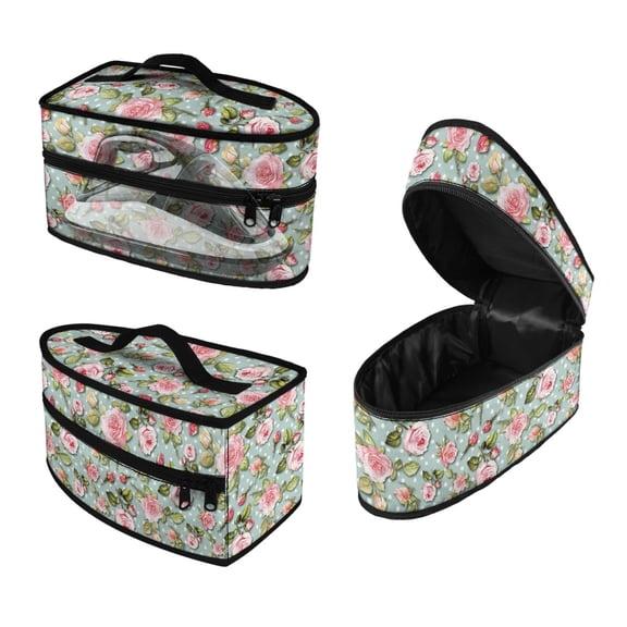 HELLHERO Roses Portable Iron Organizer Reusable Lightweight Travel Iron Organizer Portable Travel Iron Organizer, Case Only