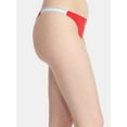 thumbnail image 6 of No Boundaries Cotton Stretch Ribbed Thong Panties, 5-Pack, Women’s, 6 of 16