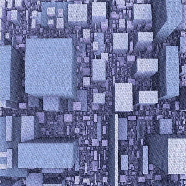 Ahgly Company Machine Washable Indoor Square Transitional Deep Periwinkle Purple Area Rugs, 5' Square