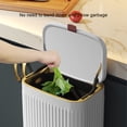 thumbnail image 3 of tredstone Stainless Steel Trash Can Durable And Stylish Kitchen Essential Hanging Kitchen Garbage Can sanding 8L, 3 of 6