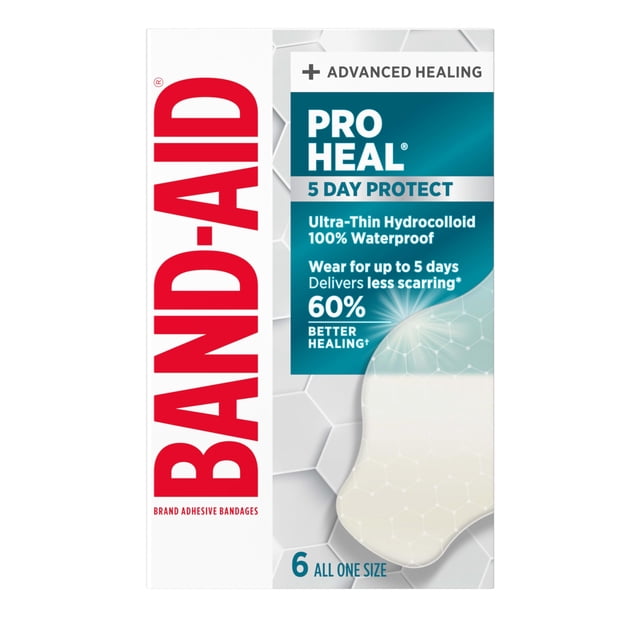 Band-Aid Pro Heal Protect 5 días, apósitos grandes impermeables, 6 unidades