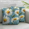 thumbnail image 3 of Shiartex Daisies Modern Rustic Decorative Throw Pillow Cover with Zipper Home Decor Printed on Both Sides - Pack of 1 - Suitable for All Seasons 12x12in, 3 of 5