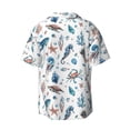 thumbnail image 2 of Vsdgher Undersea Animals Print Men's Wrinkle Free Untucked Cuban Shirt Business Casual Button Down Shirts Short Sleeve Shirt, 2 of 7