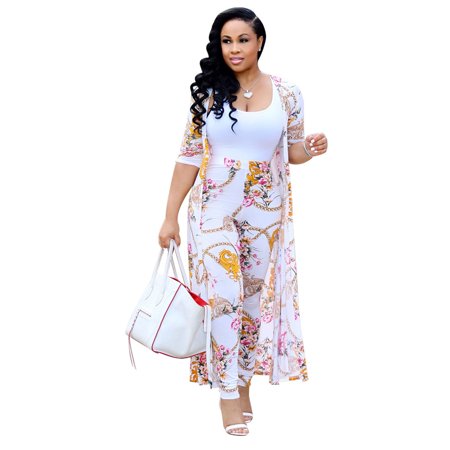 

Tangnade Oversize Tops for Women Summer Clearance Womens Sexy Printing Cardigan Coat Long Sleeve Two-Piece Set Fashion Lady Suit