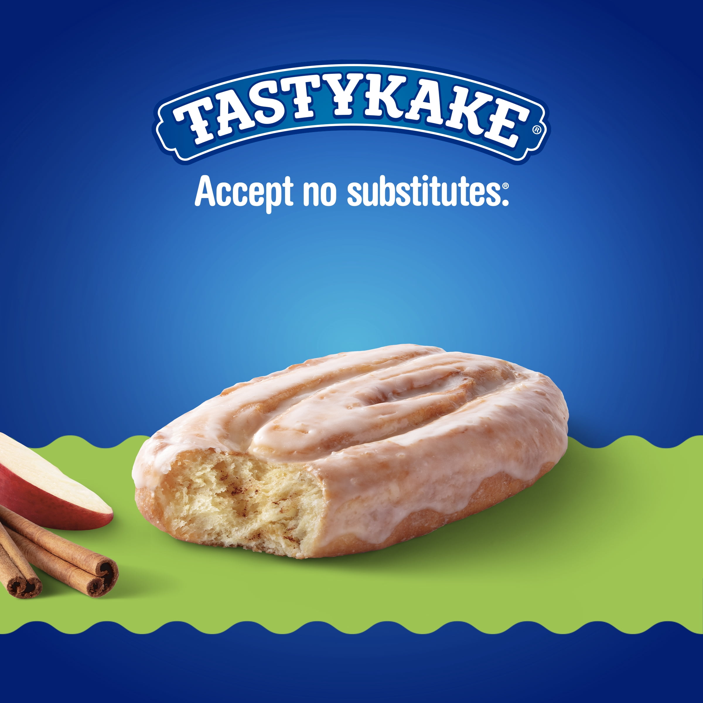 Tastykake Apple Cinnamon Flavored Honey Bun, Sweet Glazed Topping, 4 oz, Shelf-Stable