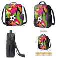 thumbnail image 4 of ZUXONGSY Soccer Colorful Splatter Paint Music Notes Print School Bag Bookbag for Primary Junior School Student 3 PCS Backpack Set with Lunch Box Pencil Case for Boys Girls Kids, 4 of 6