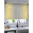 thumbnail image 5 of Sheer Curtains 45 inches Long, Ombre Abstract Gradient Lemon Yellow and Gray Light Filtering Sheer Window Curtains Rod Pocket Voile Drapes for Bedroom Living Room, 52"W x 45"L 2 Panels, 5 of 7
