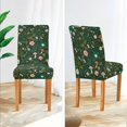thumbnail image 3 of Yayeee 2 Pack Dining Chair Covers Stretch Parson Chairs Slipcovers Seat Protector, Green Forest Pattern, 3 of 6