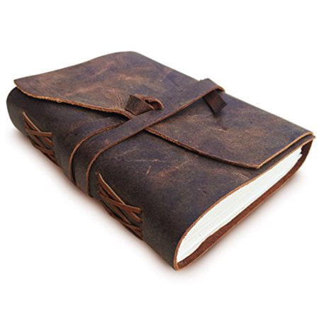 … Brown, Flower Travel Men/Women/Travelers/Students A5 Antique Handmade Leather Bound Daily Notepad Blank Paper Medium 20x15cm ScrodCat Leather Journal A5 Writing Notebook