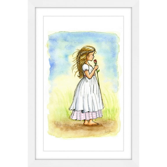Marmont Hill "Rose Girl" By Phyllis Harris Framed Painting Art Print, 12.0" x 1.5"