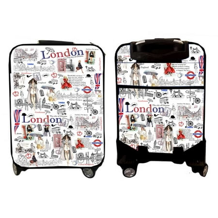 OH Fashion Travel Luggage London Spinner Suitcase Lightweight 25-INCHES with Lock OH Fashion Travel the World