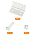 thumbnail image 3 of Uxcell 4Pack 45x38mm Acrylic Hinges Hardware Folding Hinge with Screws Nuts, White, 3 of 6