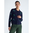 thumbnail image 2 of Free Assembly Women’s and Women's Plus Cardigan Sweater with Faux Fur Collar, Midweight, XS-4X, 2 of 7