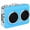 Blue, variant on QXWPBV Portable Cassette Player to MP3 Converter, Dual Speakers, Red