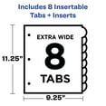 thumbnail image 4 of Avery Plastic 8-Tab Dividers with Pockets, Style Edge (11293), 4 of 10