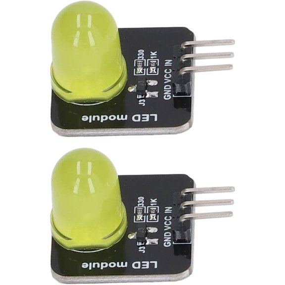 HUGFEGWE 10 Pcs 10mm 3. 3V-5V Module LED Carte Lumineuse Puce Ampoule pour Décoration de la Maison Parfait pour Créer un Éclairage d'Ambiance Affichages Segmentés LED (MRB050C Jaune) CA919-137645