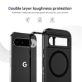 thumbnail image 2 of Dteck Magnetic Case for Google Pixel 9 Pro XL Compatible with Magsafe Dual Layer Military-Grade Protection Heavy Duty Shockproof Rugged Protective Cover for Google Pixel 9 Pro XL,Black, 2 of 7