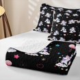 thumbnail image 4 of Erosebridal Colorful Cute Unicorn Rainbow Bed Spread Queen，Multicolor Loves Stars Queen Coverlet Set For Kids Girls,3 Pieces, 4 of 7