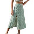 thumbnail image 1 of Faldas de cintura sexy con pliegues informales con estampado Floral de verano para mujer a la moda Wmkox8yi  FGJ2303, 1 of 8