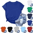 thumbnail image 3 of Your-Sty Short Sleeve Blouse for Women Crew Neck Basic Tee - Fashion Summer Spring Tops - Oversized T Shirts for Women, 3 of 5