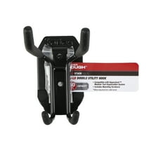 Hyper Tough Hyper Stack Garage Storage Double Utility Hook, Black, Heavy-Duty Steel