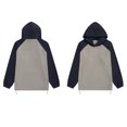 thumbnail image 3 of Wavsuf Mens Hooded Sweatshirts Pullover Navy Tops Size M, 3 of 8