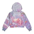 thumbnail image 5 of Xoenoiee Axolotl Strawberry Flower Print Girls Quarter Zip Hoodie Pullover Long Sleeve Shirts Half Zip Sweatshirt Casual Crop Top Trendy Clothes, 9-10 Years, 5 of 7