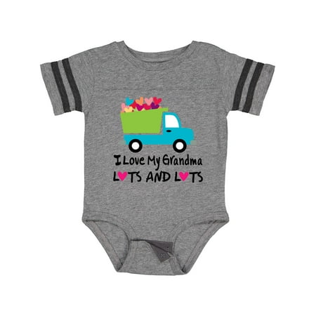 

Inktastic Grandma Loves Me Valentine Truck Outfit Gift Baby Boy Bodysuit