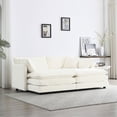 thumbnail image 2 of Sturdy and Comfortable - 2 Seater Loveseat Lounge with Ottomans for a Big Day's Relax, 2 of 3