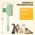 thumbnail image 4 of Self-Cleaning 2-in-1 Pet Grooming Brush, Dog & Cat Shedding Comb for Long/Short Hair, Home Furniture Fur Removal Tool(LR Green + Yellow), 4 of 6