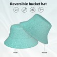 thumbnail image 2 of Balery Teal Turquoise Glitter Sombreros para el sol para hombre y mujer, sombrero de pescador con UPF 50+, 2 of 6